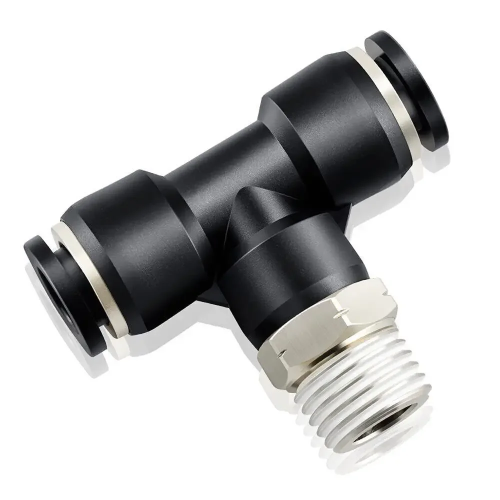 10 PACK TAILONZ PNEUMATIC Male Branch Tee 1/4 Inch Tube OD x 1/4 Inch NPT
